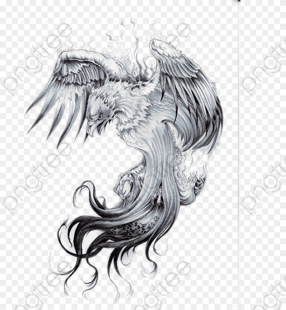 Camera Clipart Tattoo Phoenix Tattoo Black And White, Adult, Bride, Female, Person Free Png