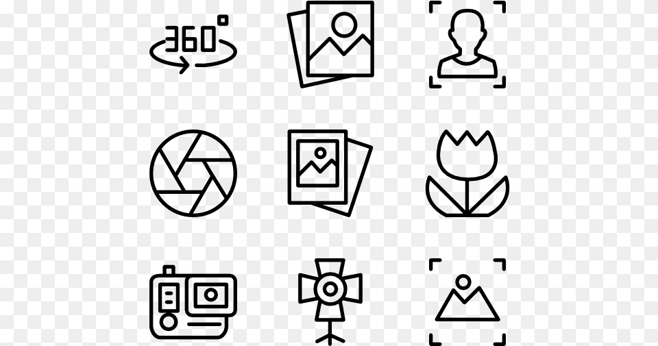 Camera Collection Design Icons Vector, Gray Png Image