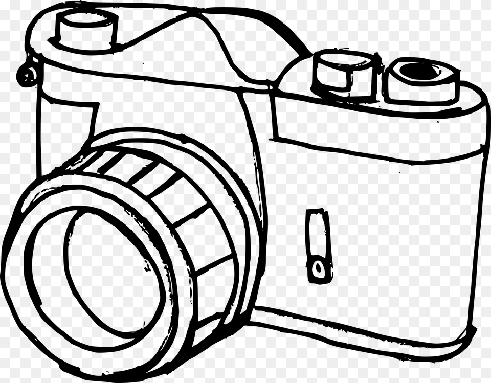 Camera Drawing, Gray Png Image