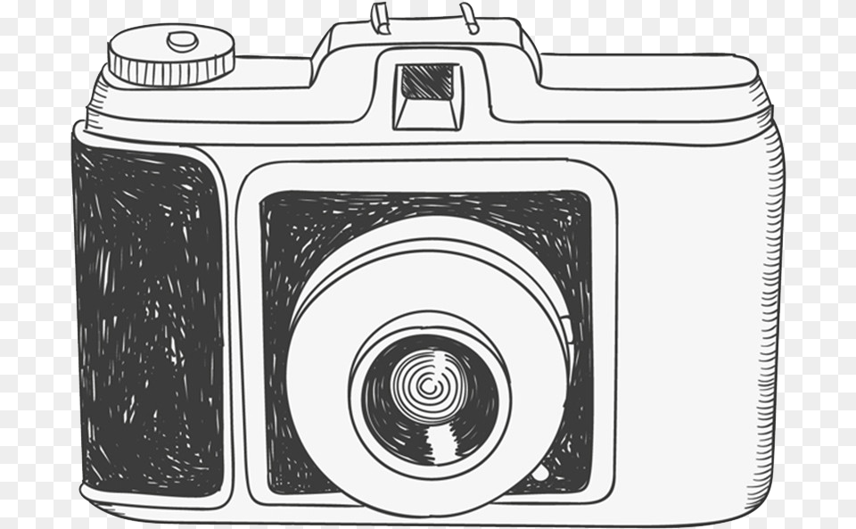 Camera Drawing Photography Clip Art Hand Drawn Camera, Digital Camera, Electronics Free Transparent Png