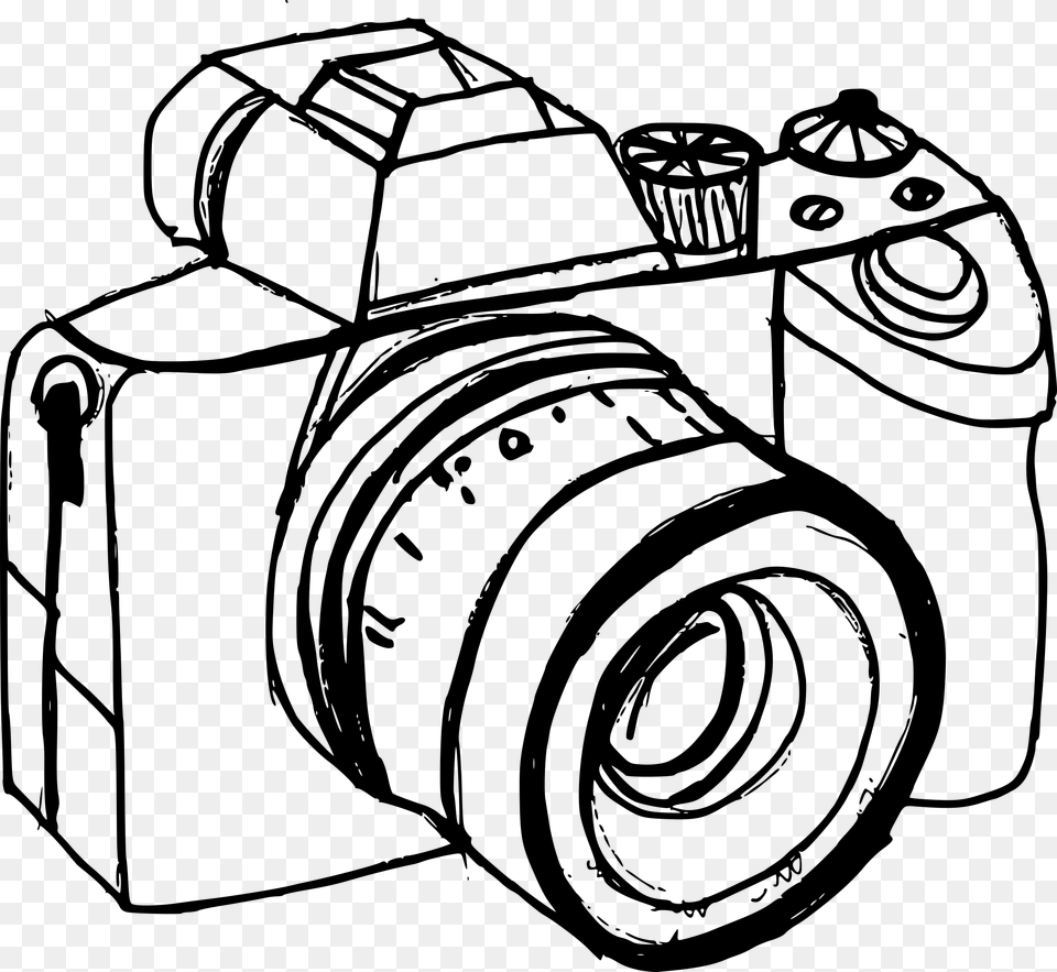 Camera Drawing Transparent Background, Gray Free Png Download