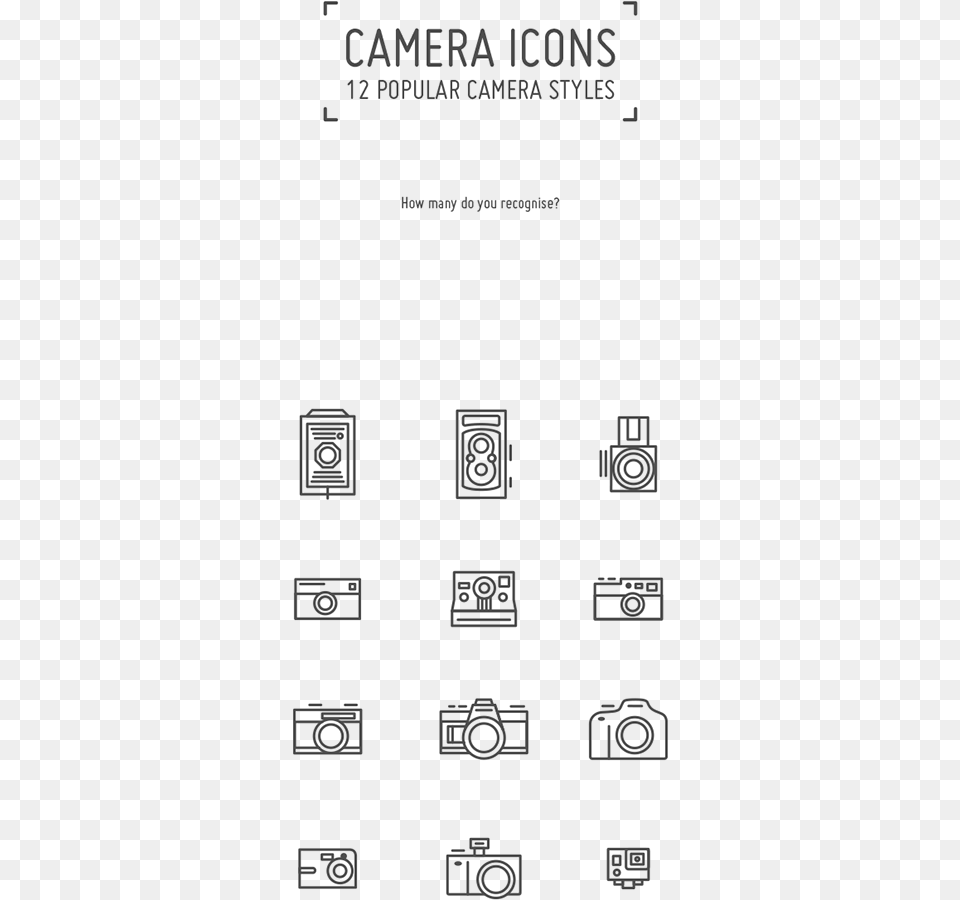 Camera Icons Set By Angeloletra Via Behance Film Camera Tattoo Small, Electronics Free Png Download