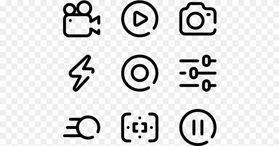 Camera Interface Business Presentation Icons, Gray Free Png Download
