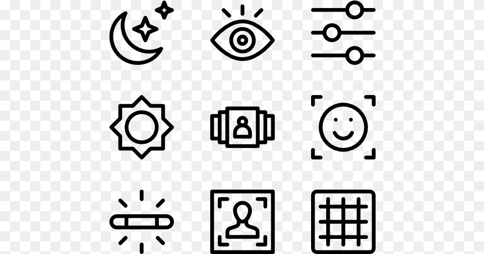 Camera Interface Surf Icons, Gray Free Png