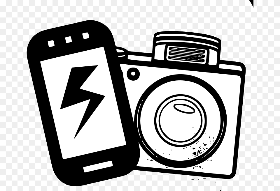 Camera Line Drawing Clip Art At For Personal Transparent National Selfie Day 2019, Electronics, Digital Camera, Mobile Phone, Phone Free Png Download