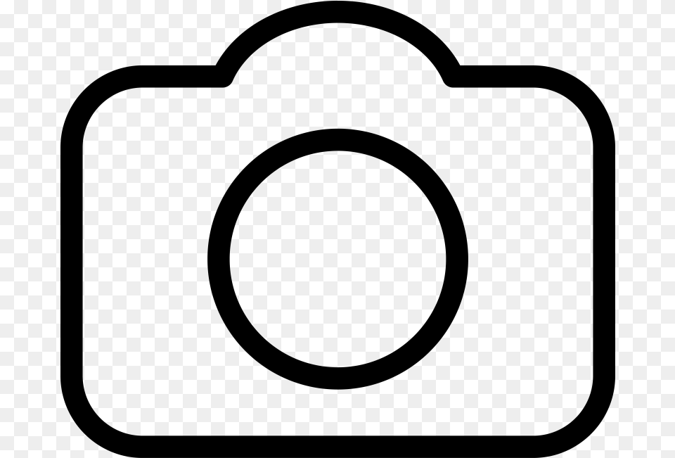 Camera Line Icon Circle, Gray Png Image