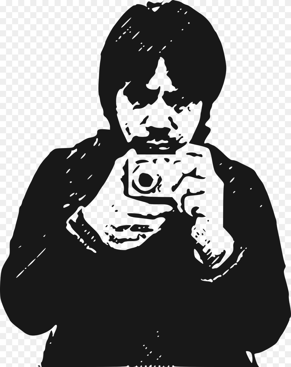 Camera Man People Picture, Photography, Stencil, Person, Face Free Png