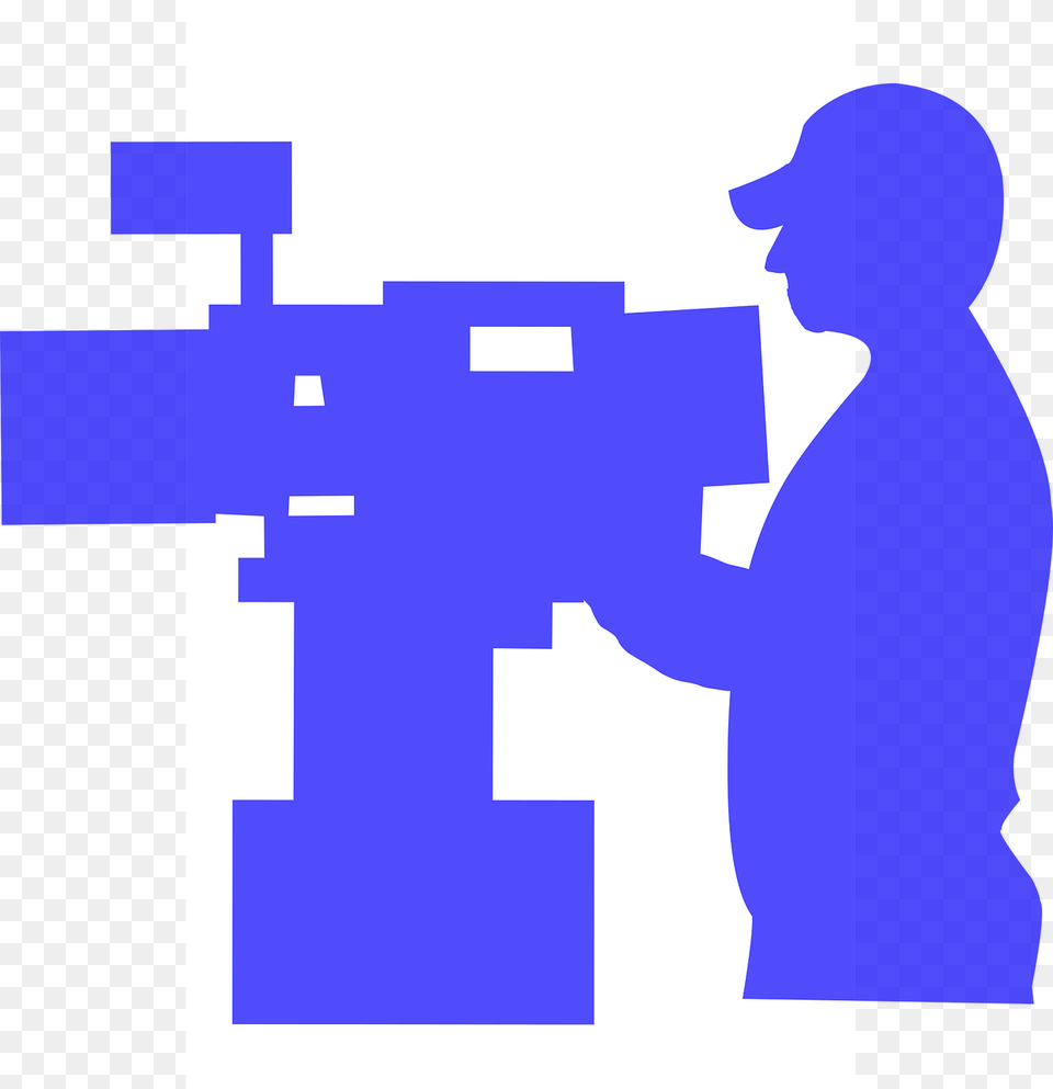 Camera Man Silhouette Cinematographe, Person, Head Png