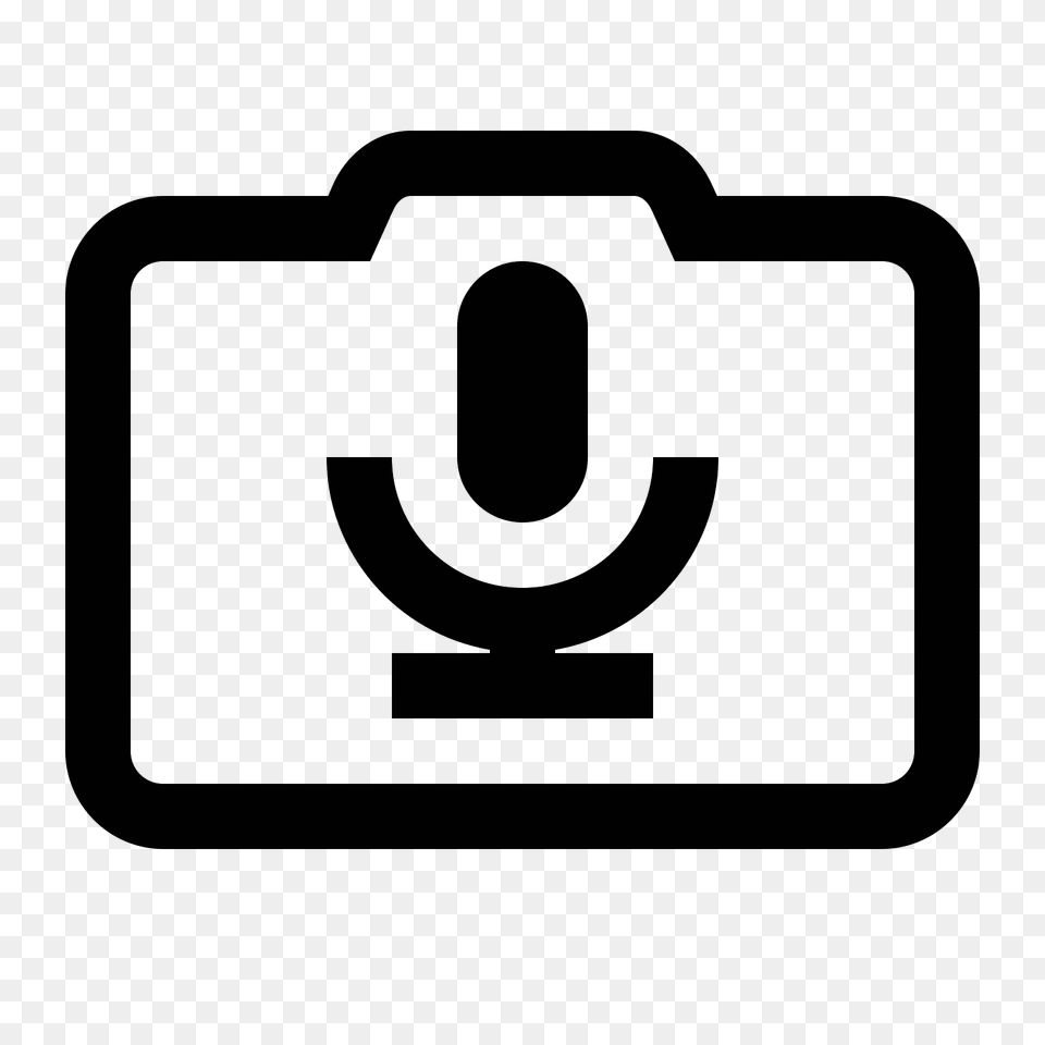 Camera Microphone Icon, Gray Free Png