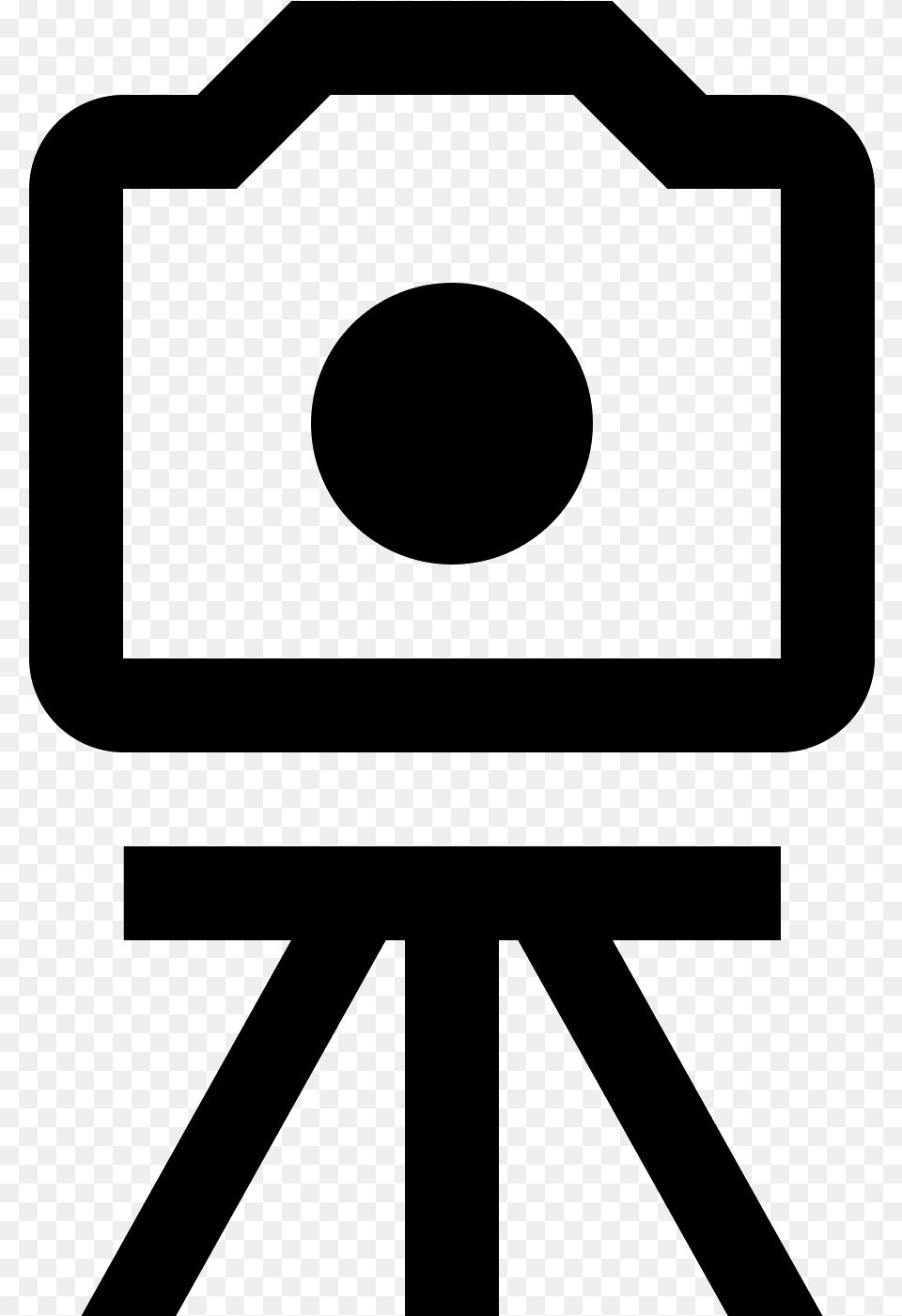 Camera On Tripod Icon, Gray Free Transparent Png