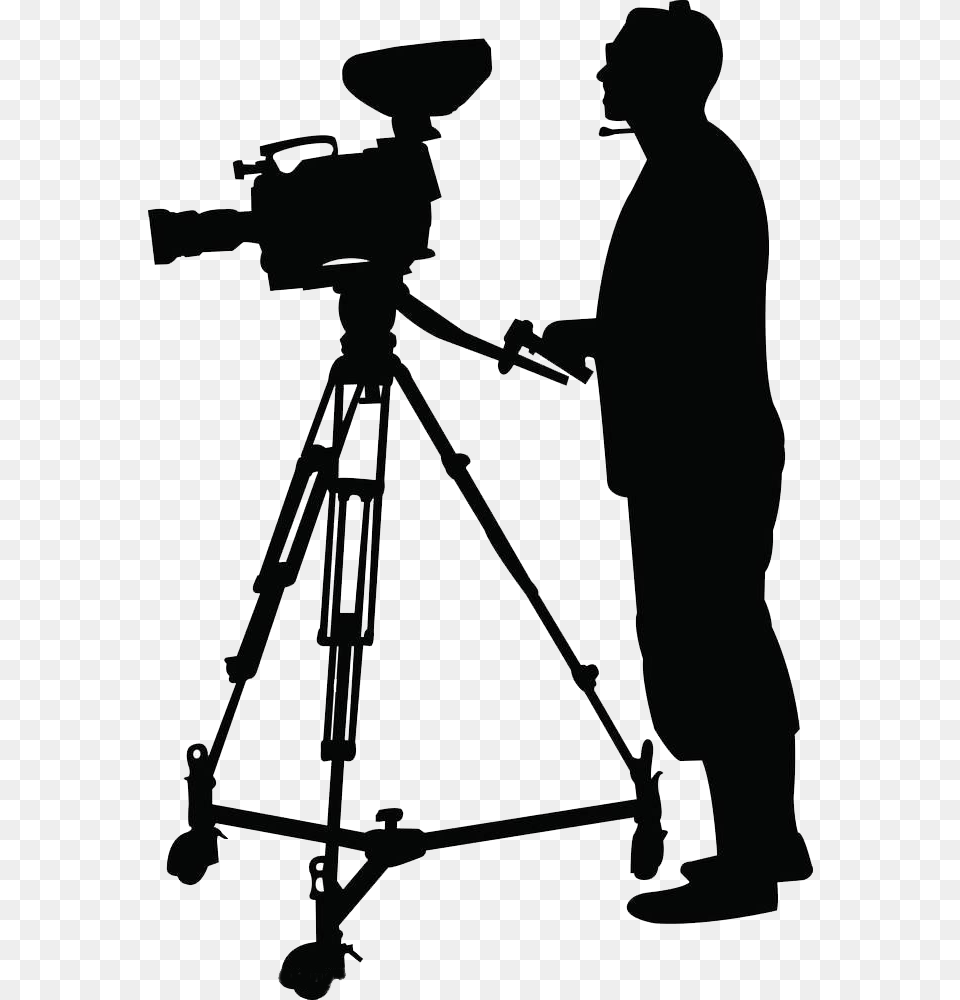 Camera Operator Clip Art Cameraman Silhouette, Tripod, Adult, Male, Man Free Transparent Png