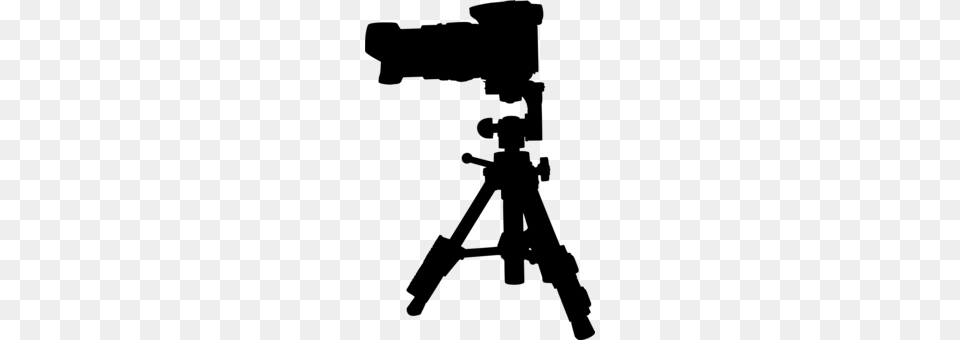 Camera Operator Silhouette Drawing, Gray Png Image