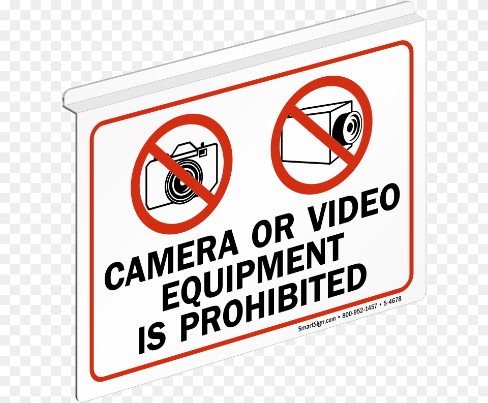 Camera Or Video Equipment Is Prohibited Ceiling Sign Sku S Circle, Symbol, Advertisement Free Png