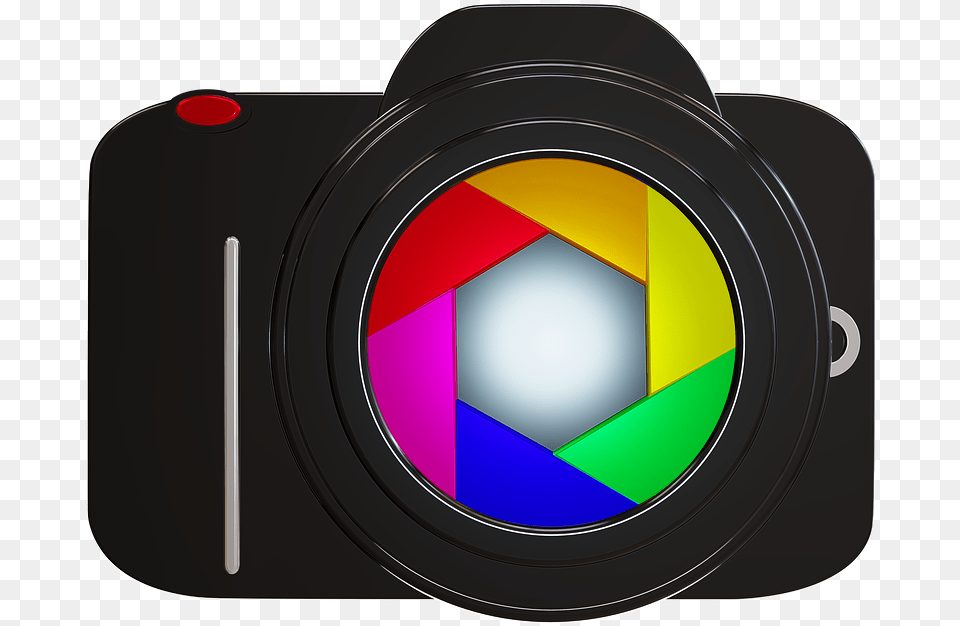 Camera Photo Colorful Lens Focus Aperture Single Lens Reflex Camera, Electronics, Photography, Video Camera, Camera Lens Free Transparent Png