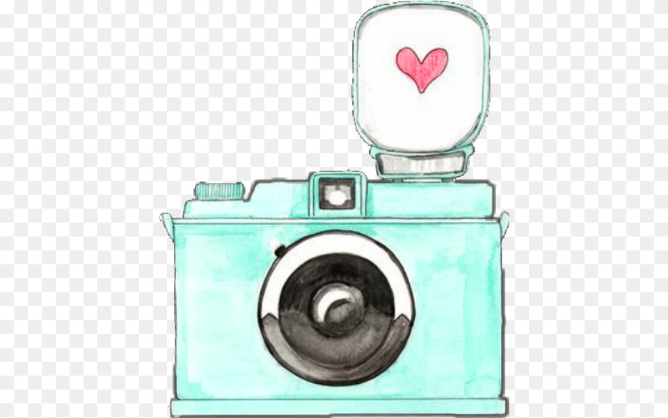 Camera Photography Watercolor Vintage Captured My Heart Art, Appliance, Device, Electrical Device, Washer Free Transparent Png