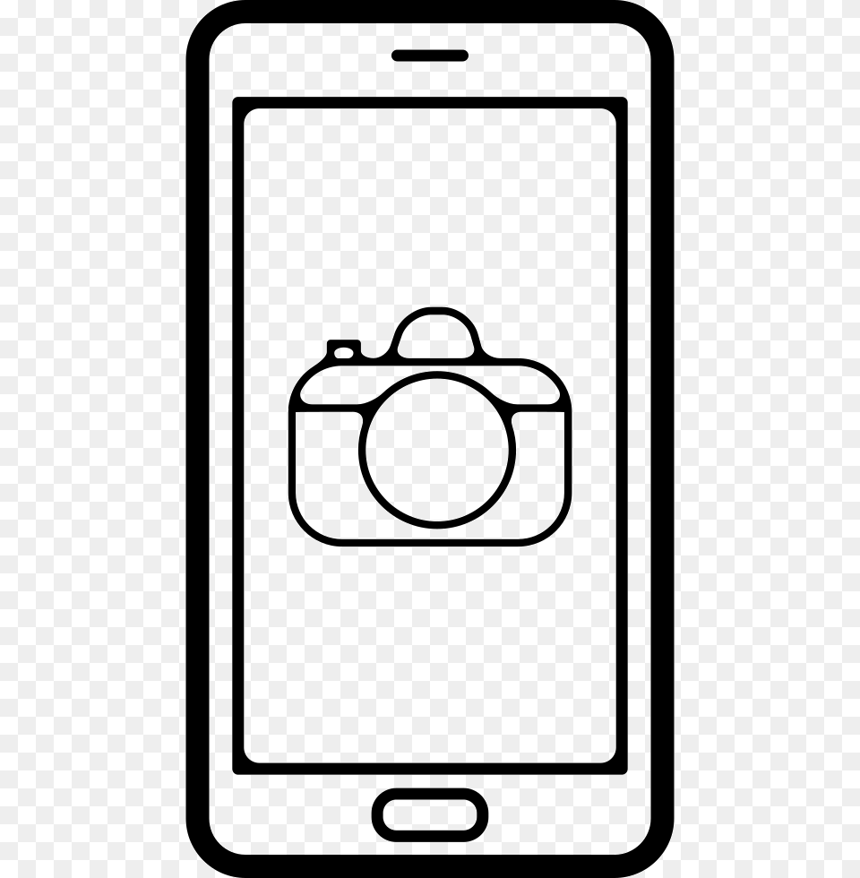 Camera Sign On Mobile Phone Screen Icon Download, Electronics, Accessories, Glasses Free Png