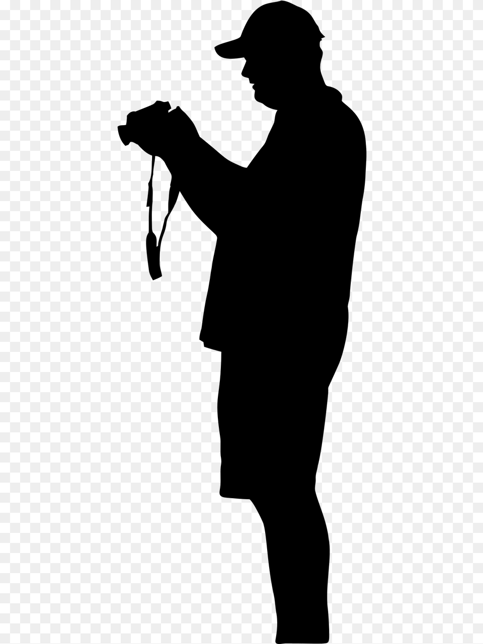 Camera Silhouette Graduation Girl Silhouette, Gray Png Image
