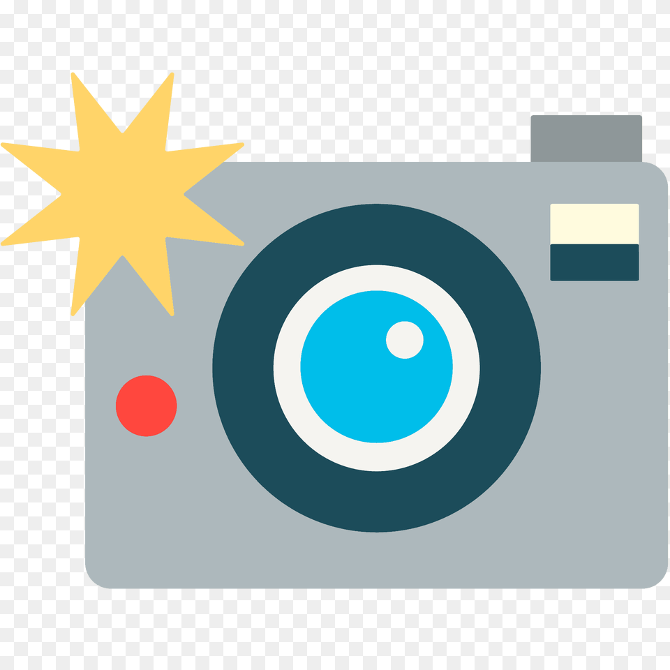 Camera With Flash Emoji Clipart, Electronics, First Aid Png Image