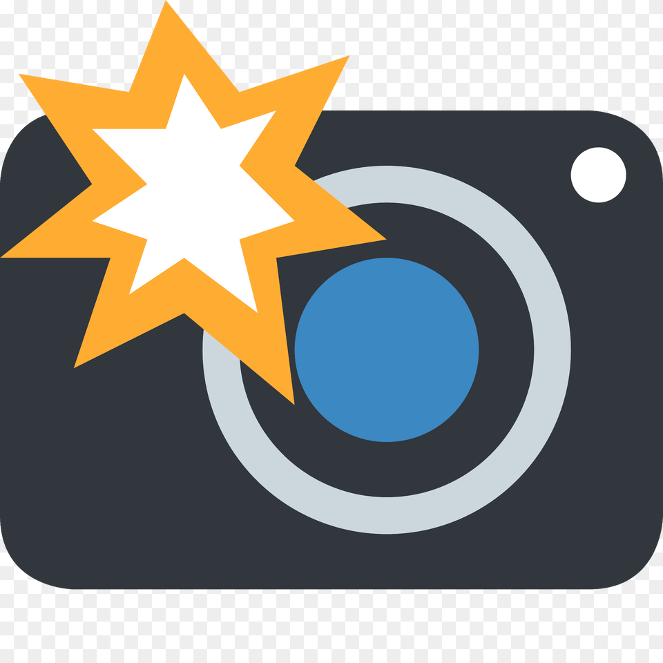 Camera With Flash Emoji Clipart, Star Symbol, Symbol Png