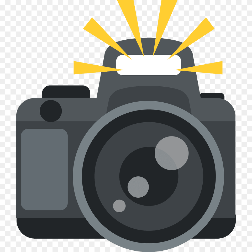Camera With Flash Emoji Clipart, Electronics, Digital Camera, Bulldozer, Machine Free Png Download