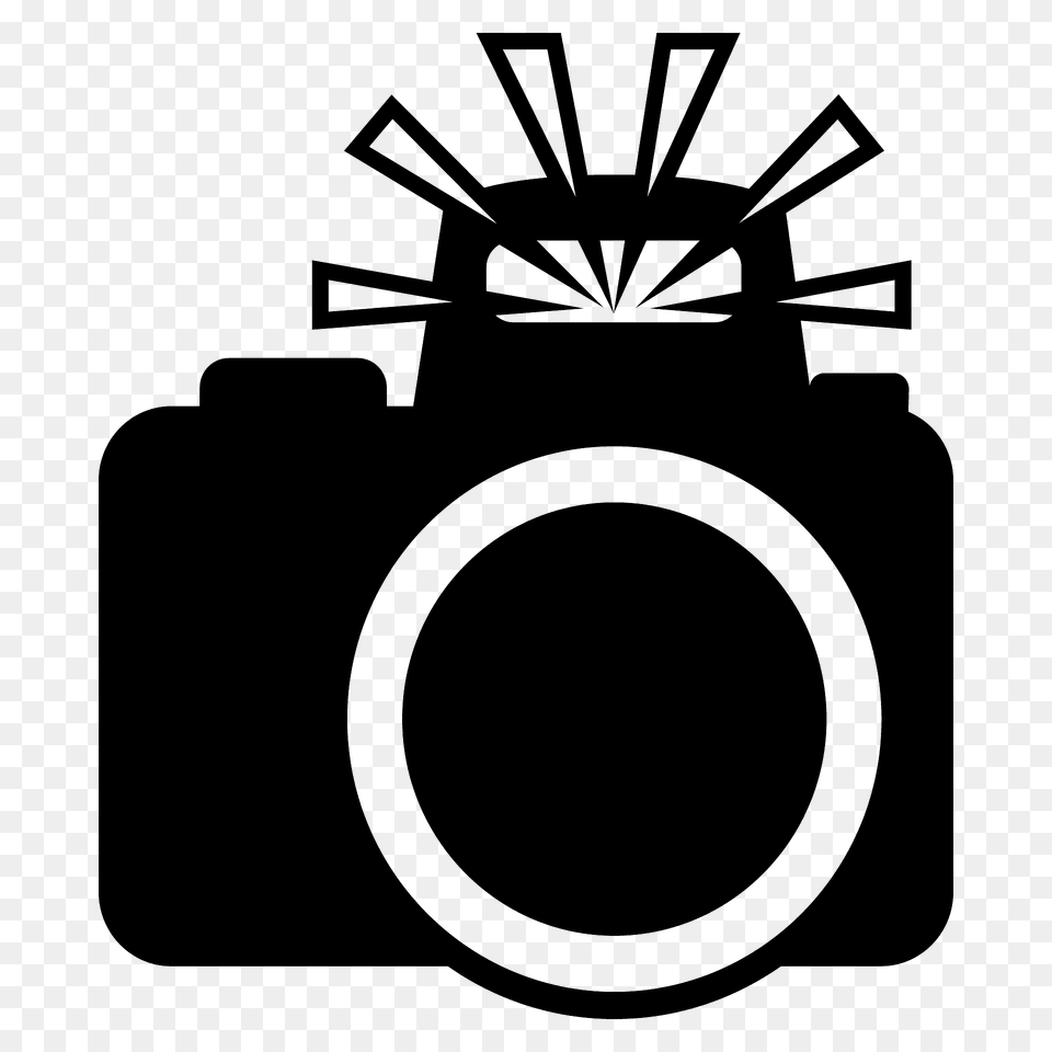 Camera With Flash Emoji Clipart, Electronics, Dynamite, Weapon Png Image