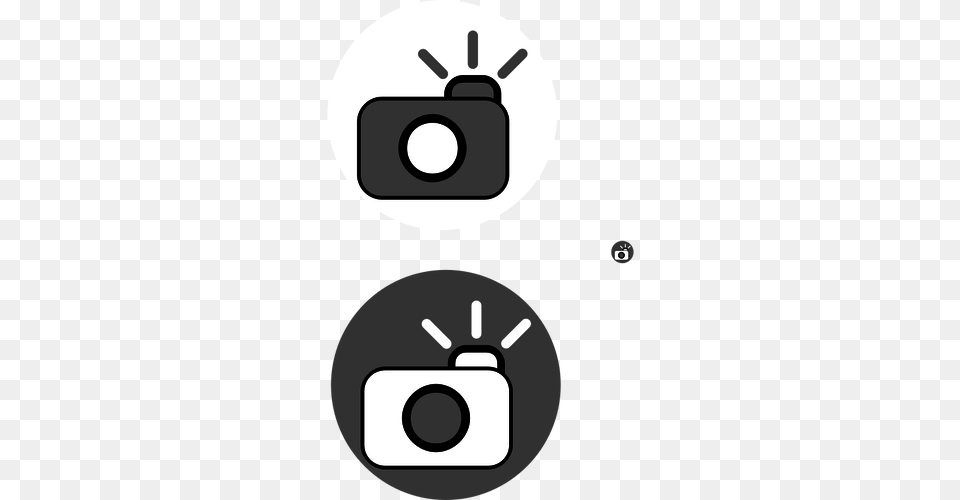 Camera With Flash Icon Vector Clip Art, Electronics, Disk Free Transparent Png