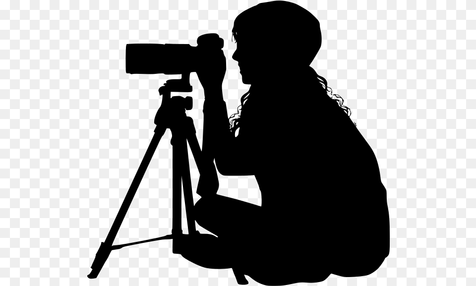 Camera Woman, Gray Free Png Download