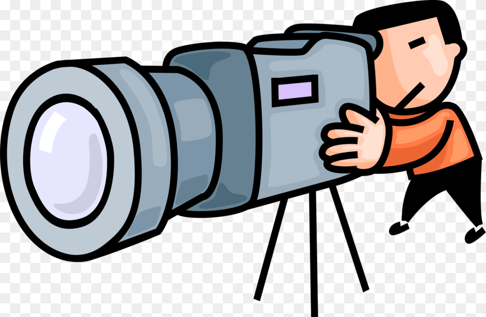 Cameraman Films Scene With Video Camera, Photography, Electronics, Dynamite, Video Camera Free Png Download