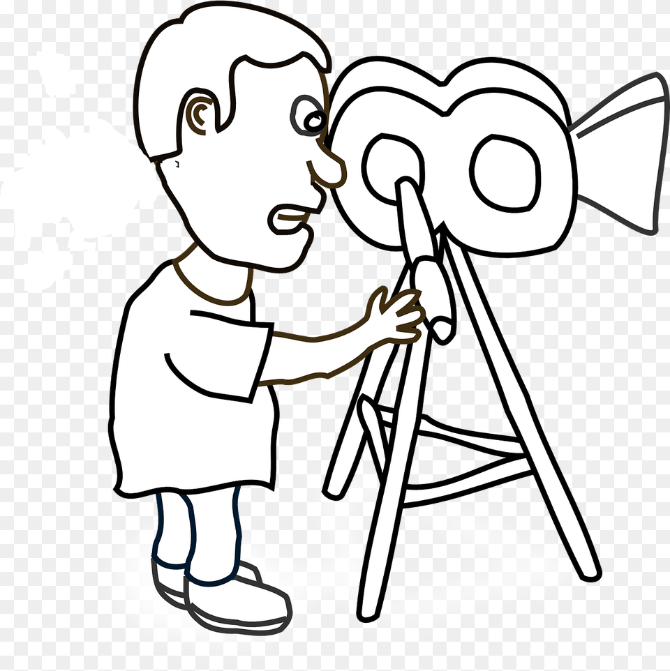 Cameraman Films Video Vector Graphic On Pixabay Filmmaker Clipart, Photography, Baby, Person, Face Free Transparent Png