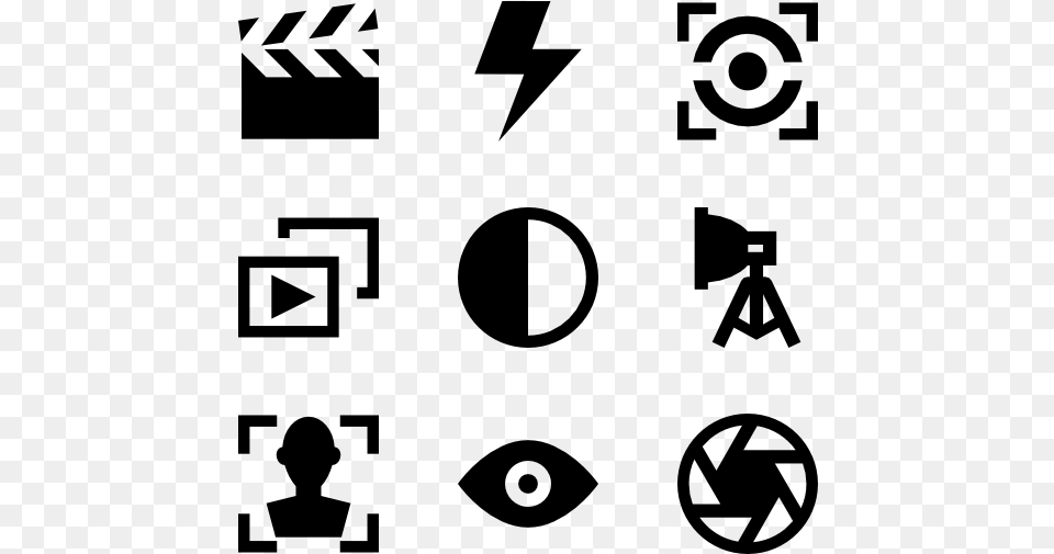 Cameras And Camcorders Straight Icon, Gray Png Image