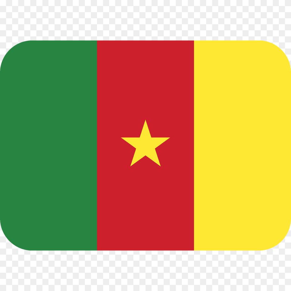 Cameroon Flag Emoji Clipart, Star Symbol, Symbol, First Aid Free Png Download