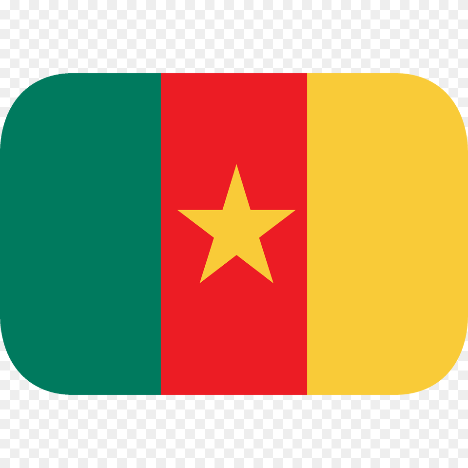 Cameroon Flag Emoji Clipart, Star Symbol, Symbol, First Aid Png Image