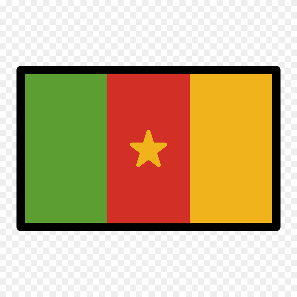 Cameroon Flag Emoji Clipart, Star Symbol, Symbol, Blackboard Free Png Download