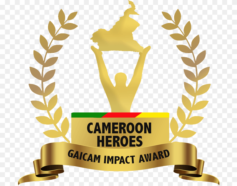 Cameroon Heroes Gaicam Impact Award Awards And Recognition Gold, Person, Logo, Trophy Free Png Download