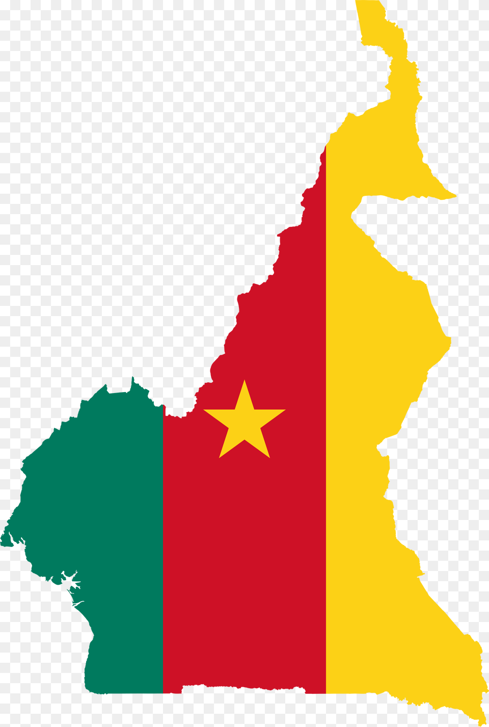 Cameroon Map With Flag, Person, Star Symbol, Symbol Free Png