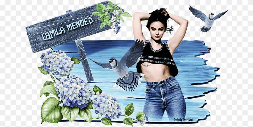 Camila Mendes Hydrangea, Pants, Clothing, Adult, Plant Png Image