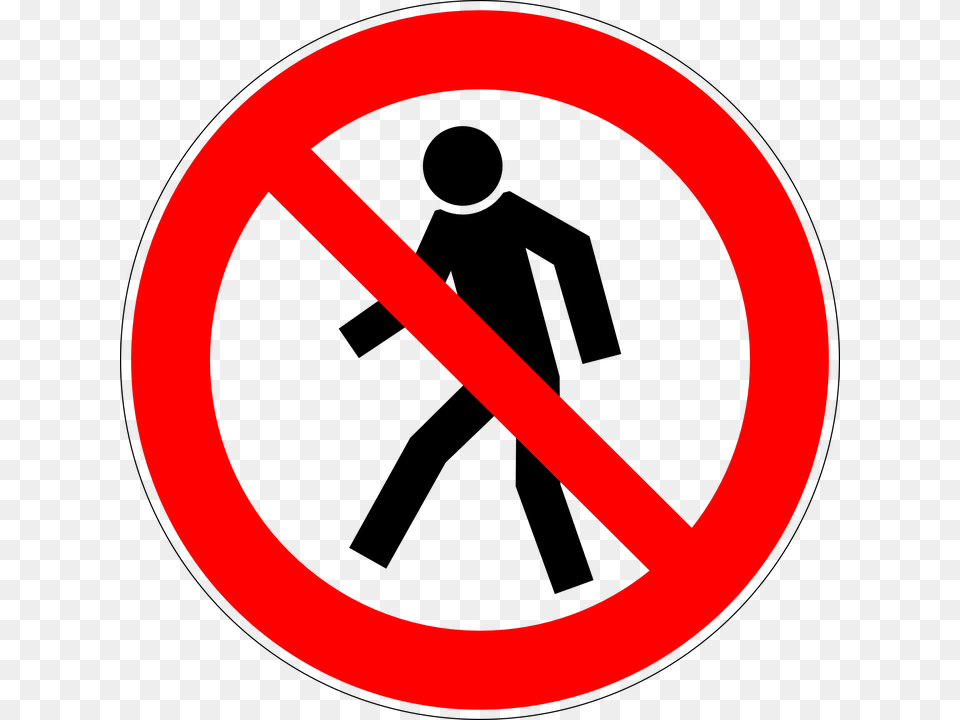 Caminar Prohibido No Est Permitido Signo Smbolo No Walk, Sign, Symbol, Road Sign, Disk Png
