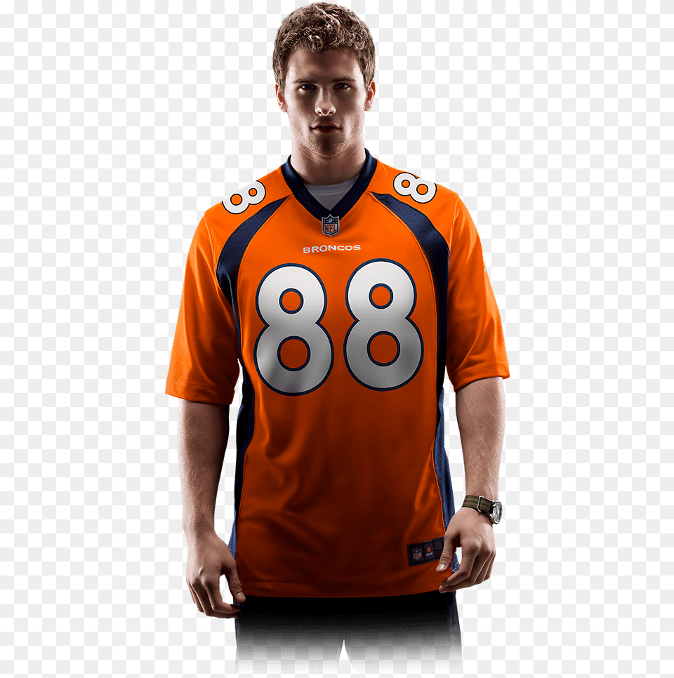 Camisa Futebol Americano Nike Denver Broncos Masculina Von Miller Fans Jersey, Clothing, Shirt, Boy, Male Png Image