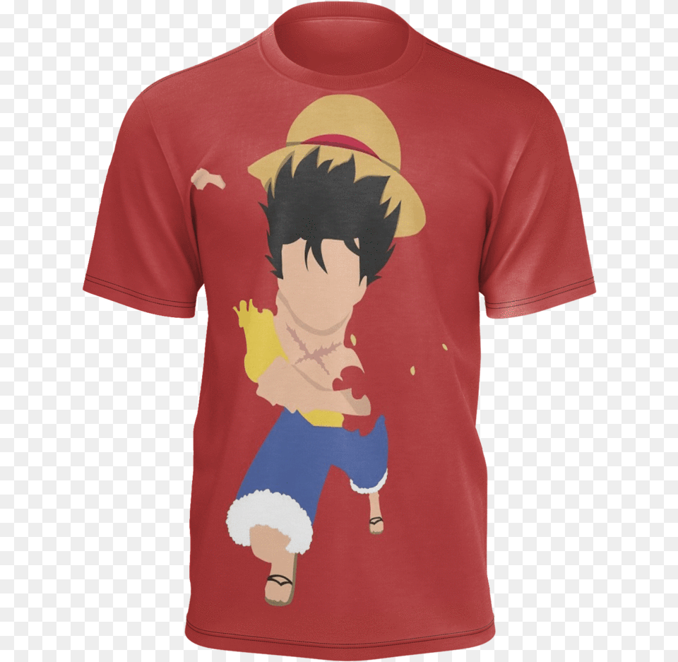 Camisa Luffy Cartoon, Clothing, T-shirt, Baby, Person Free Png Download