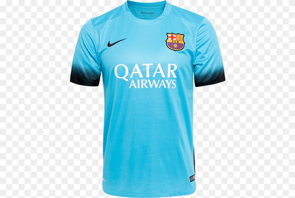 Camisa Nike Qatar Airways Sponsoring 16 17 Barcelona, Clothing, Shirt, T-shirt, Jersey Free Png