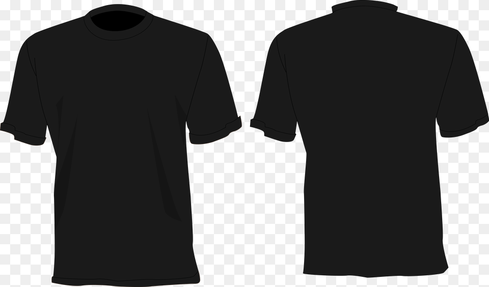 Camisa Preta Desenho Frente E Costas, Clothing, Shirt, T-shirt Free Png