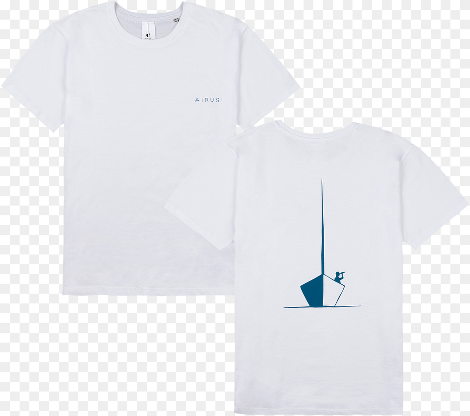 Camiseta Blanca Airusi Logo Barco Navy Active Shirt, Clothing, T-shirt, Ball, Football Free Png