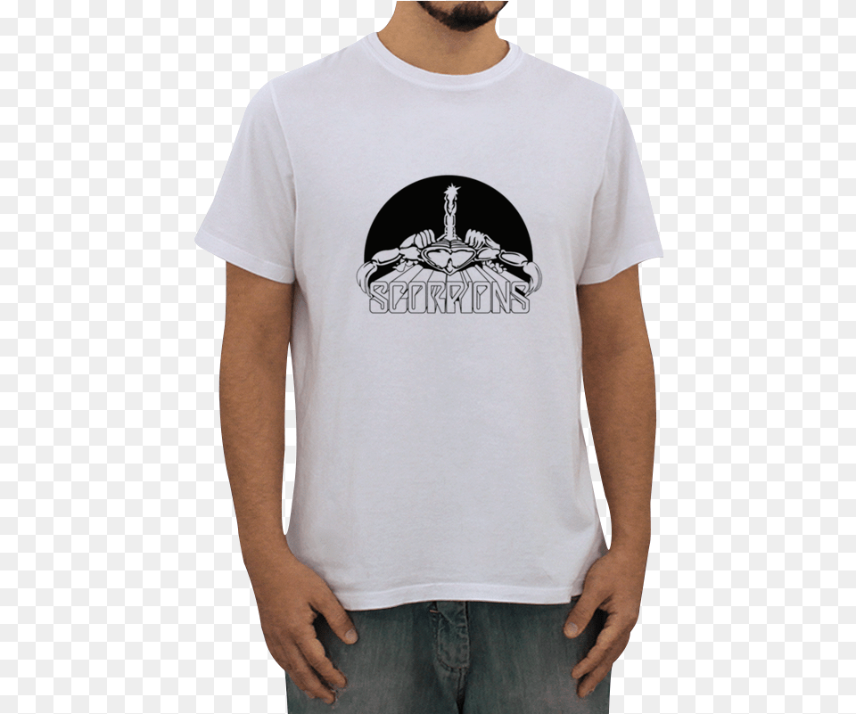Camiseta Camiseta Scorpions De C4ssicos Do Rockna T Shirt, Clothing, T-shirt, Jeans, Pants Free Png Download