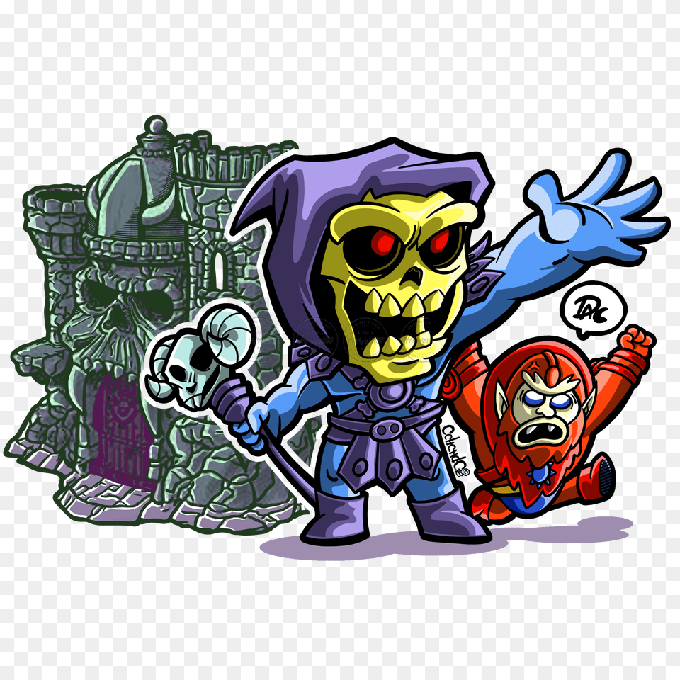 Camiseta De Skeletor Y Beast Man Motu Masters Del Universo, Publication, Book, Comics, Art Free Png Download