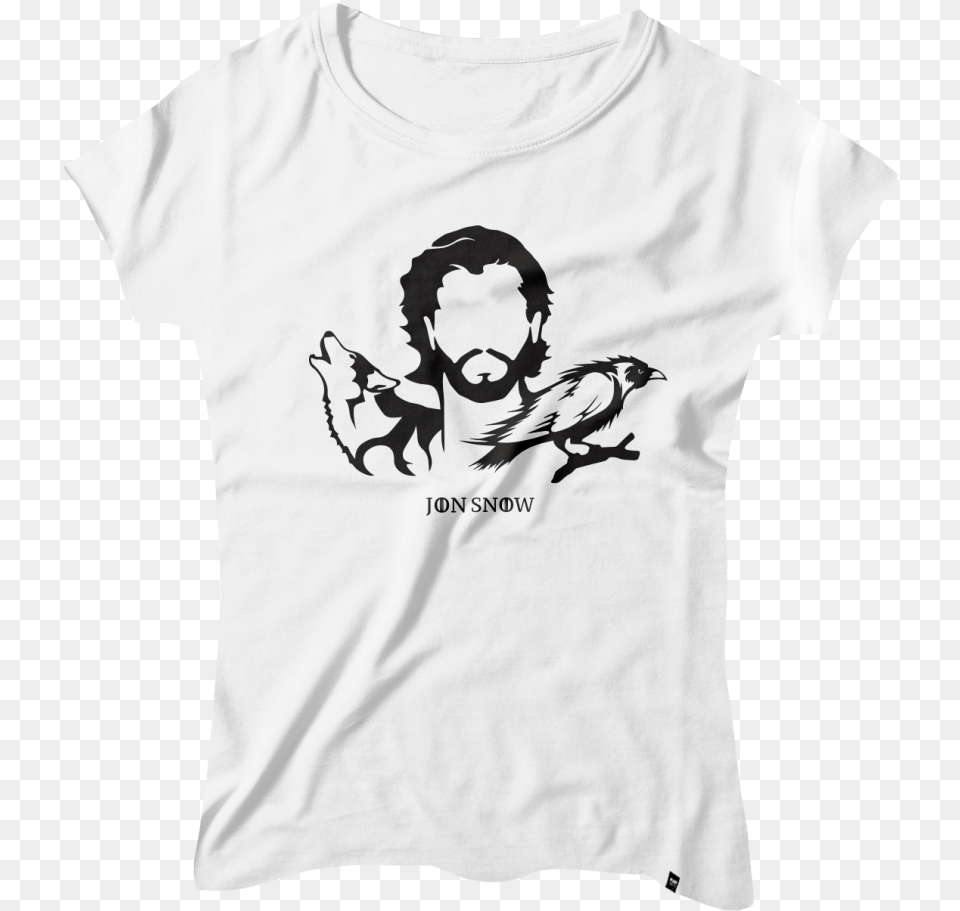 Camiseta Feminina John Snow, Clothing, T-shirt, Face, Head Free Transparent Png