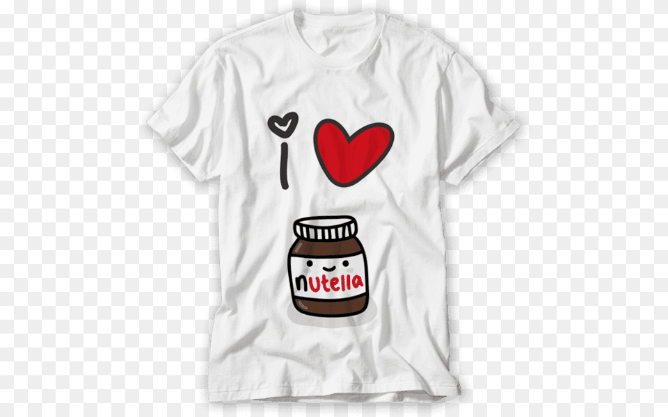Camiseta I Love Nutella Camisa Hoje Tem Gol Do Gabigol, Clothing, T-shirt, Shirt, Jar Free Png Download
