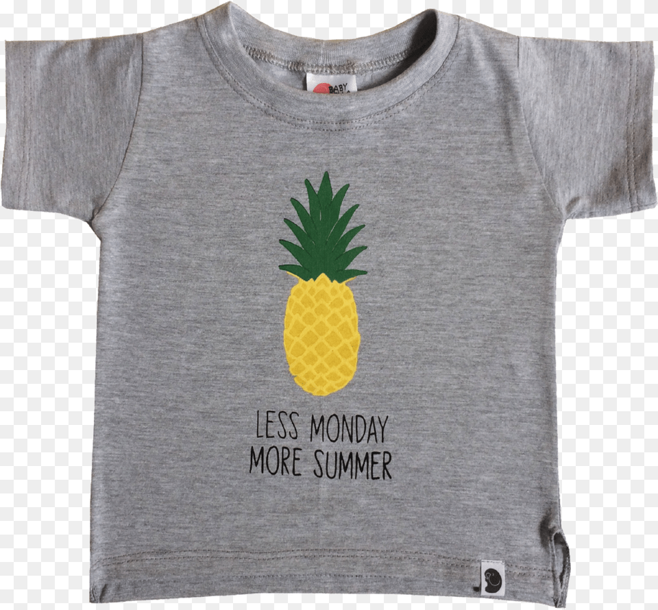 Camiseta Infantil Abacaxi Mescla T Shirt, Clothing, Food, Fruit, Pineapple Free Png Download