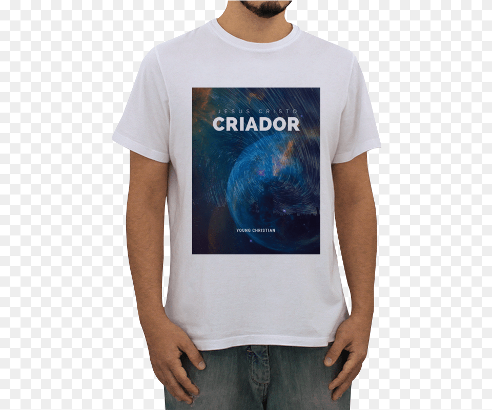 Camiseta Jesus Cristo Criador De Young Christianna Camiseta Caf, T-shirt, Clothing, Person, Man Png