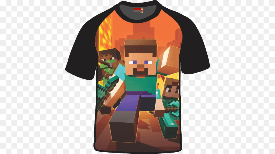 Camiseta Minecraft Steve Camiseta One Piece Zoro, Clothing, Shirt, T-shirt, Adult Png Image
