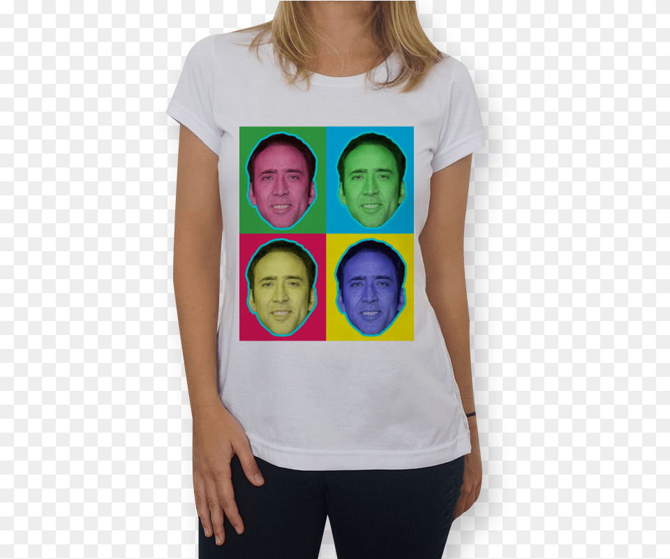 Camiseta Nicolas Cage Is My Spirit Animal De Melky Child, Clothing, T-shirt, Adult, Person Free Png